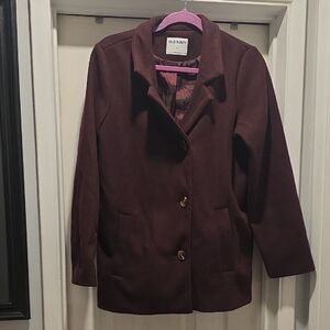 Old Navy Women's Dark Burgundy Pea Coat